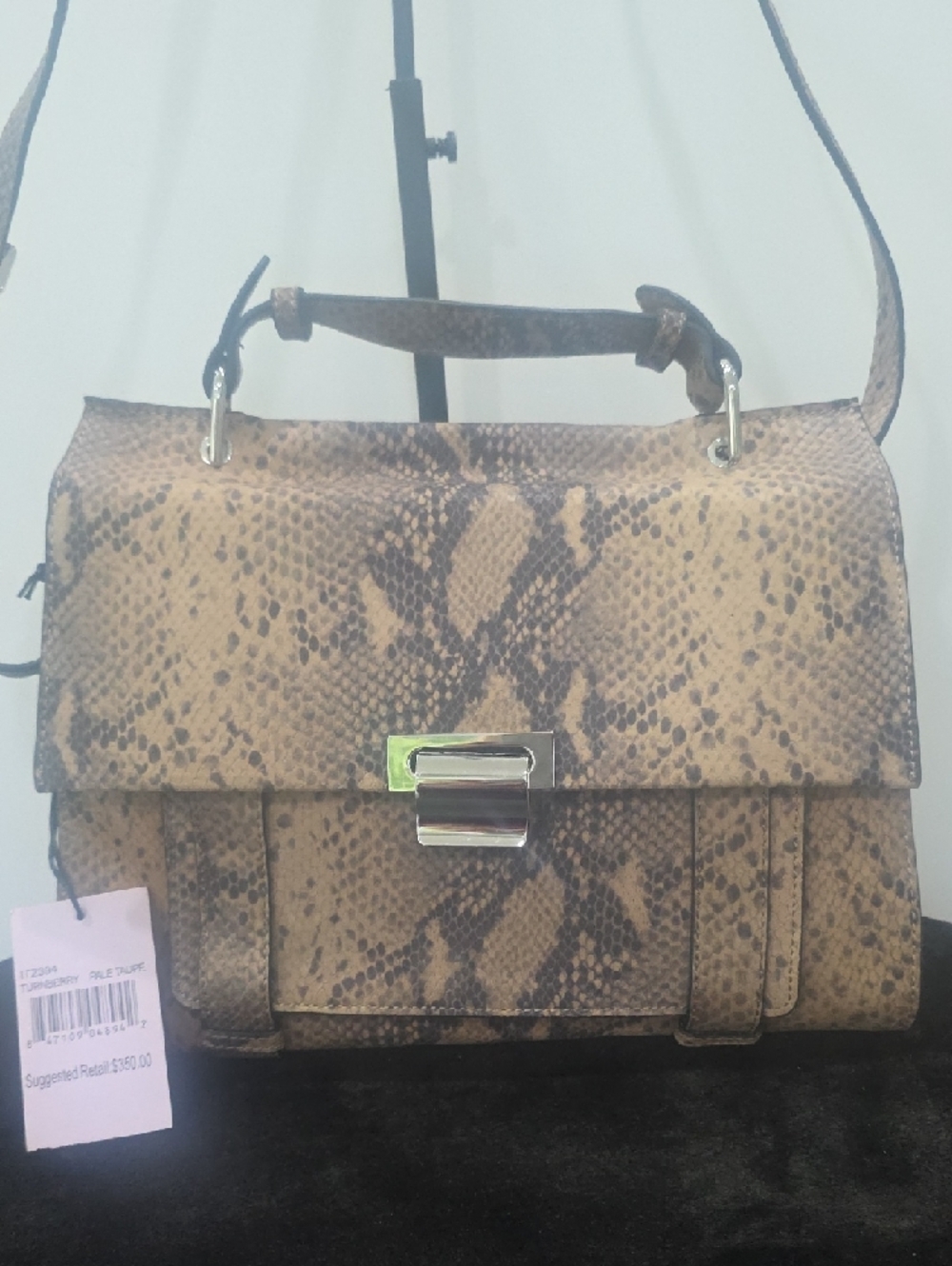 Ivanka Trump Crossbody Purse in Stylish Tan Python Print. New with Tags - Picture 2 of 14